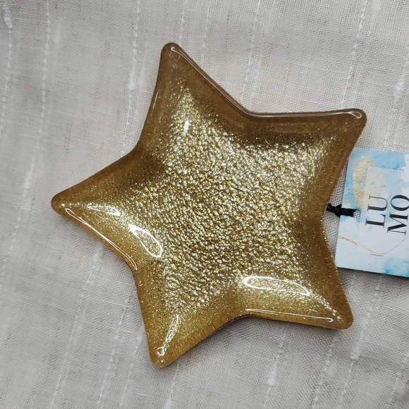 Elegant Gold‎ Star Glass Dish - Picture 3 of 8